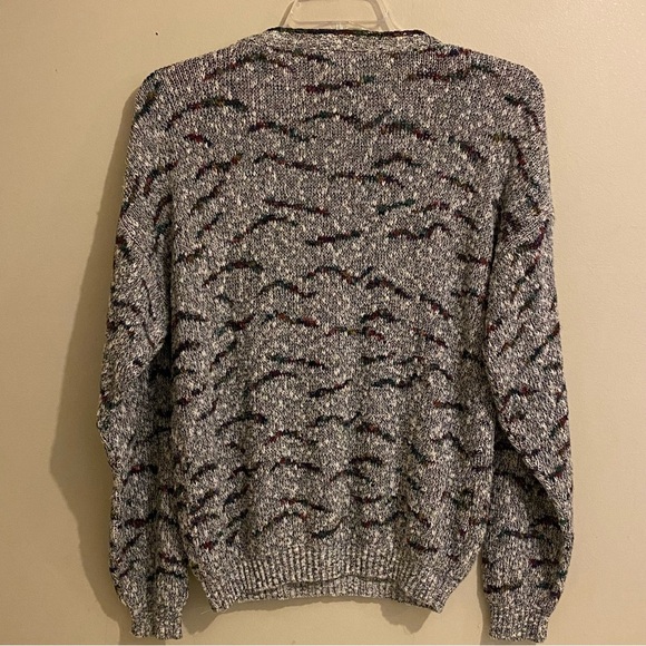 Vintage Michael Gerald Sweater Size XL Knit Pullover Geometric 90s Crewneck - Picture 6 of 10